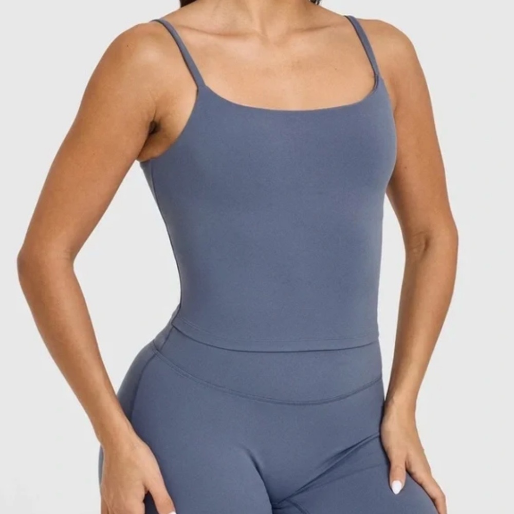 Oner Active softmotion strappy mid tank - granite blue